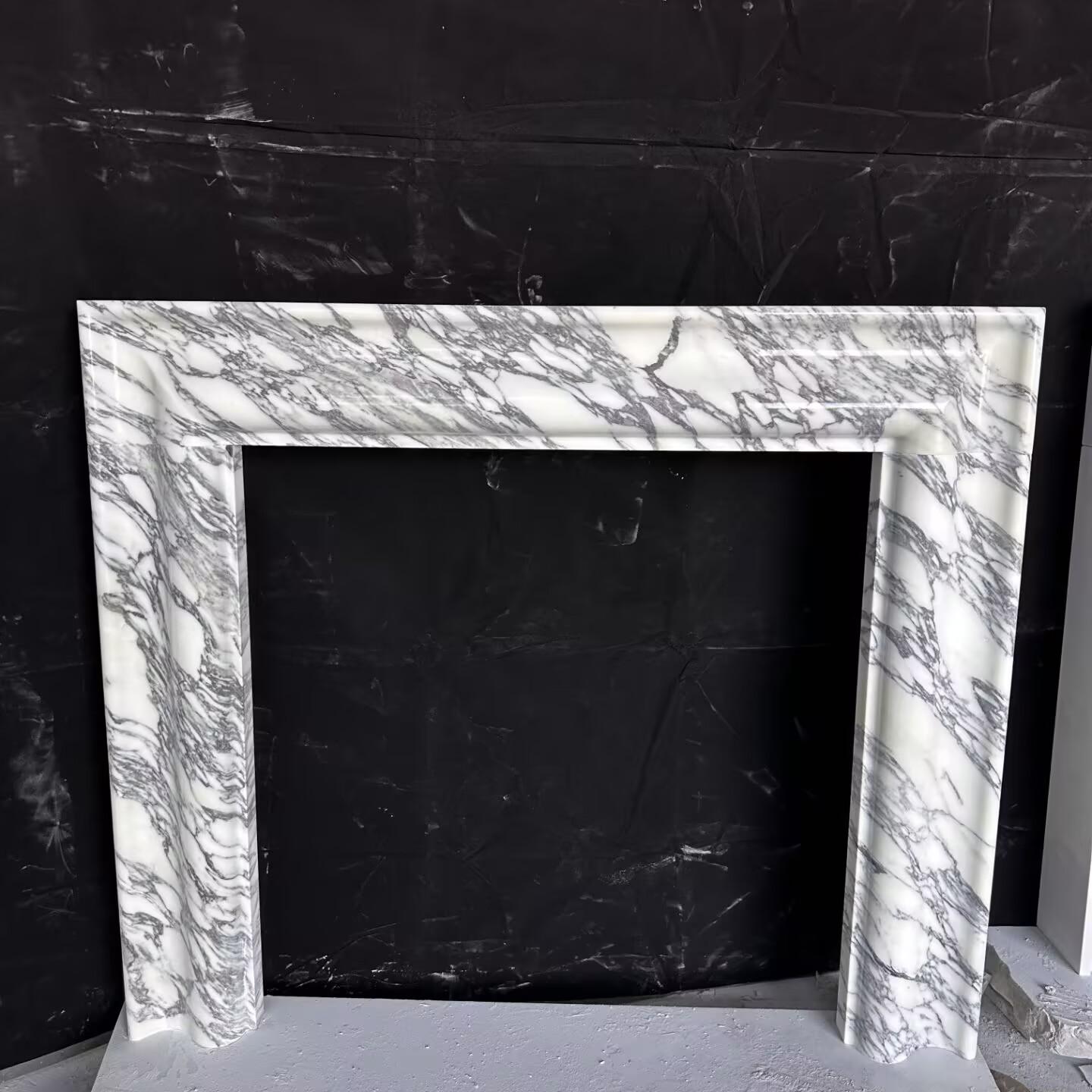 Polished Arabescato marble Bolection surround    size   51